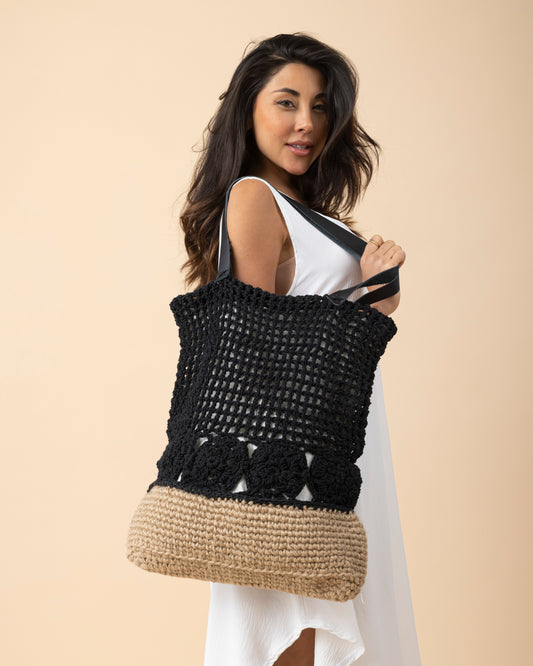 Macarme Tote Bag - Black