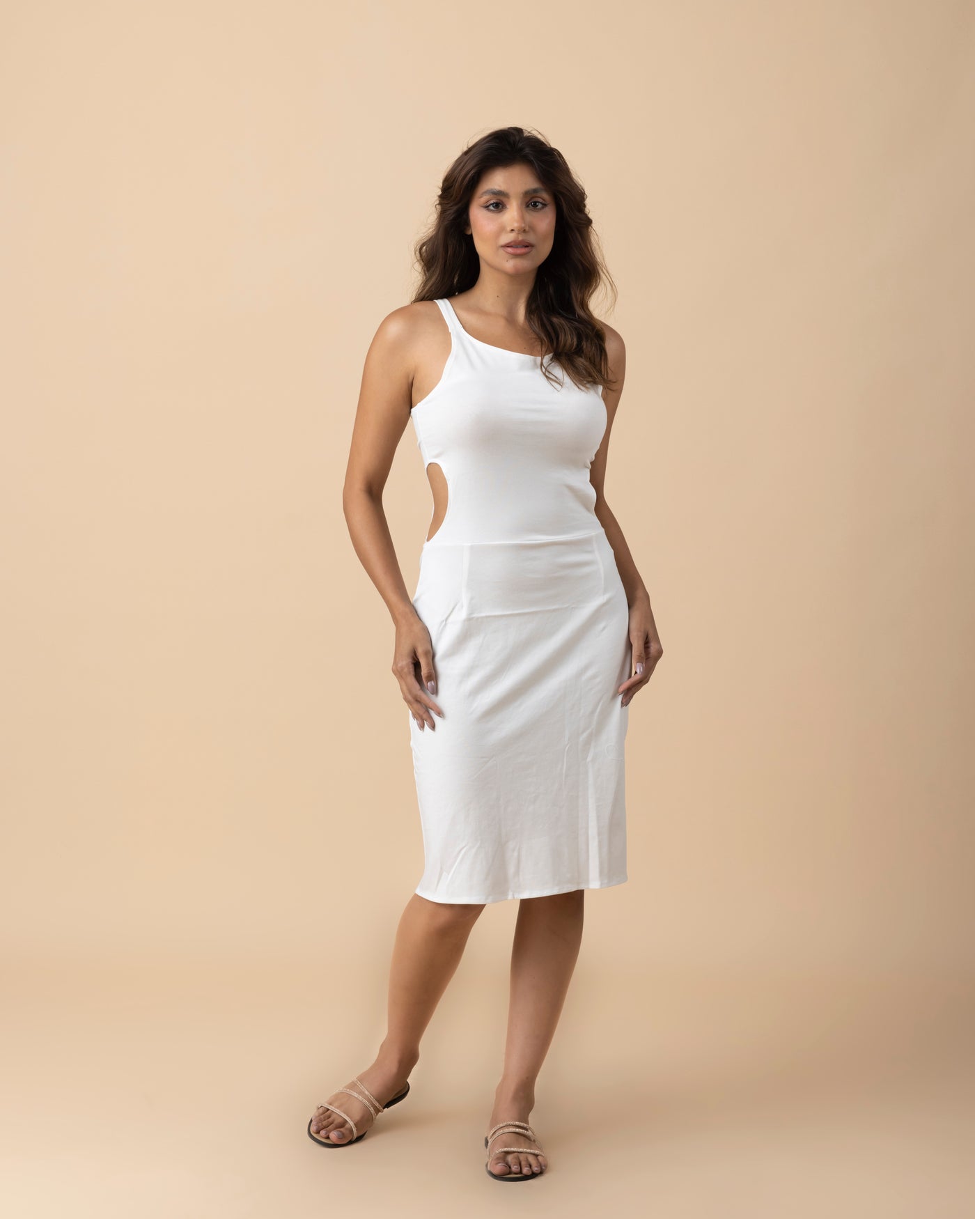Lee Side Cut Out Dress - Off-White