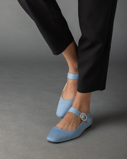 Light Blue Jeans Ballerinas