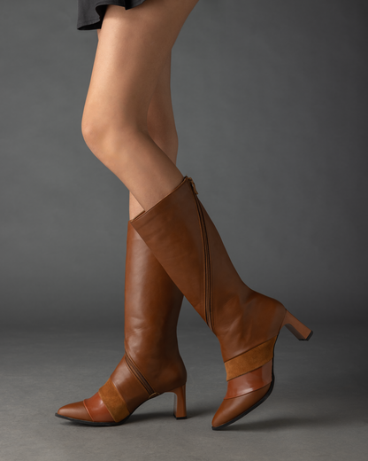 Swirl Boot in Camel