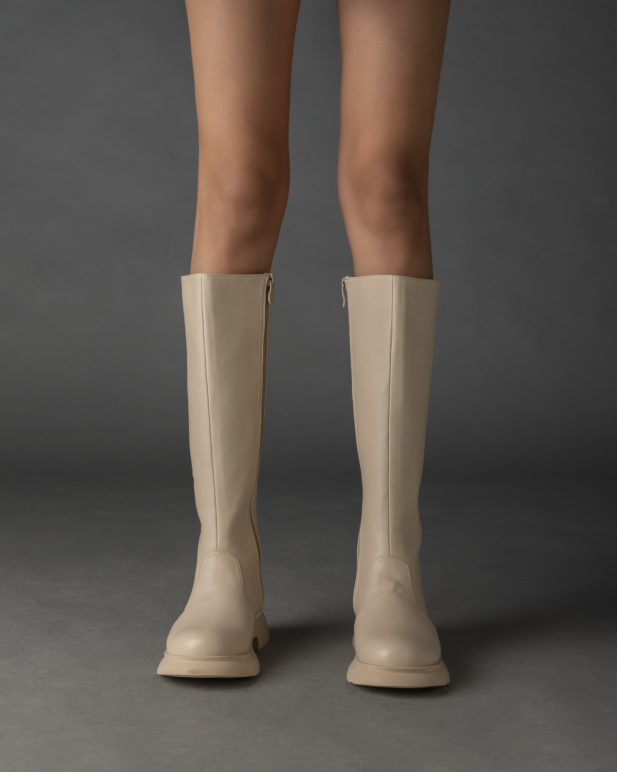 The classic boot with detachable crystal band in Light Beige