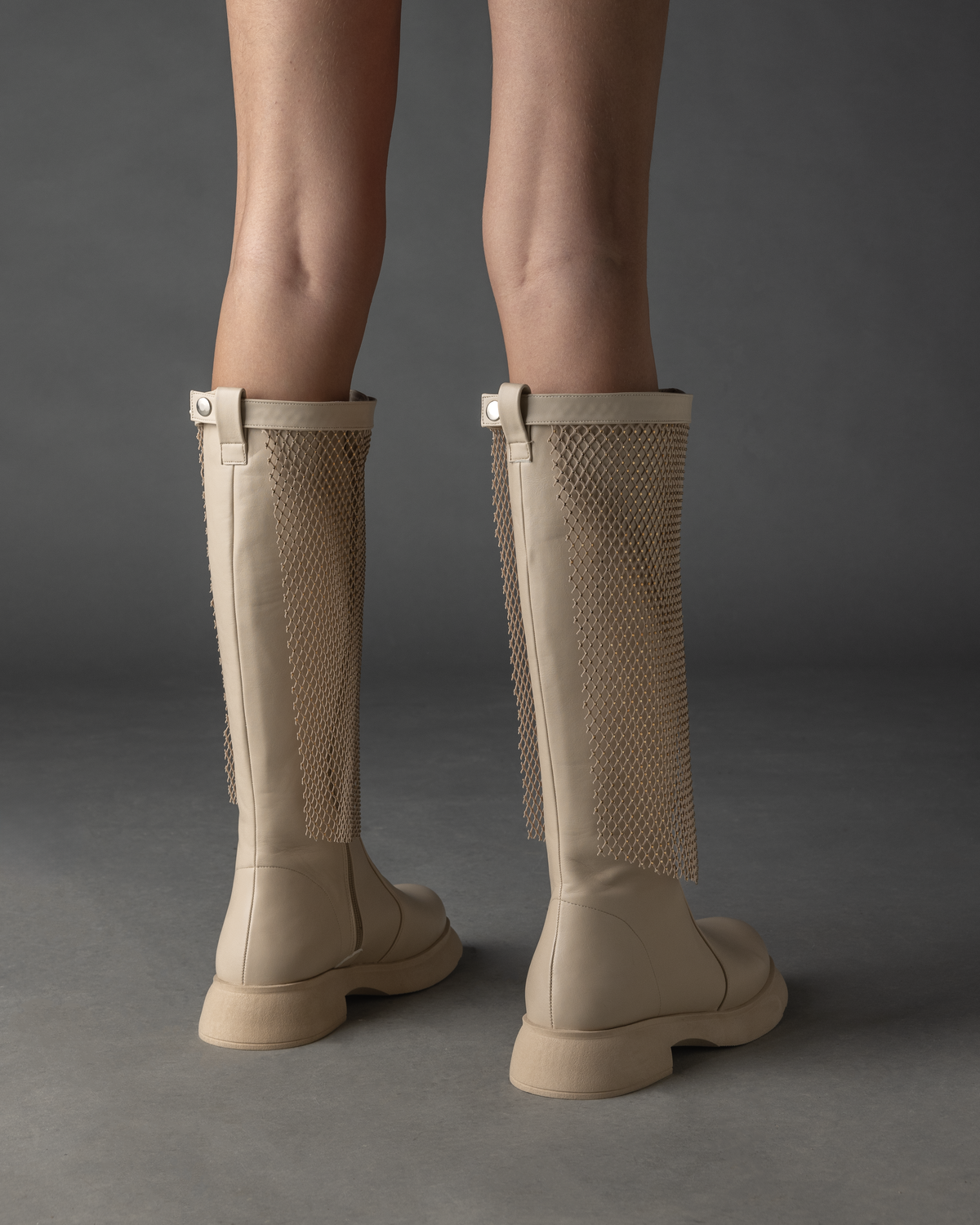 The classic boot with detachable crystal band in Light Beige