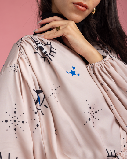 Ramadan Open Cape Kimono - Rose