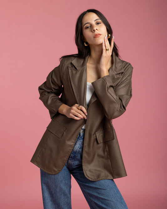 Casual Blazer - Brown