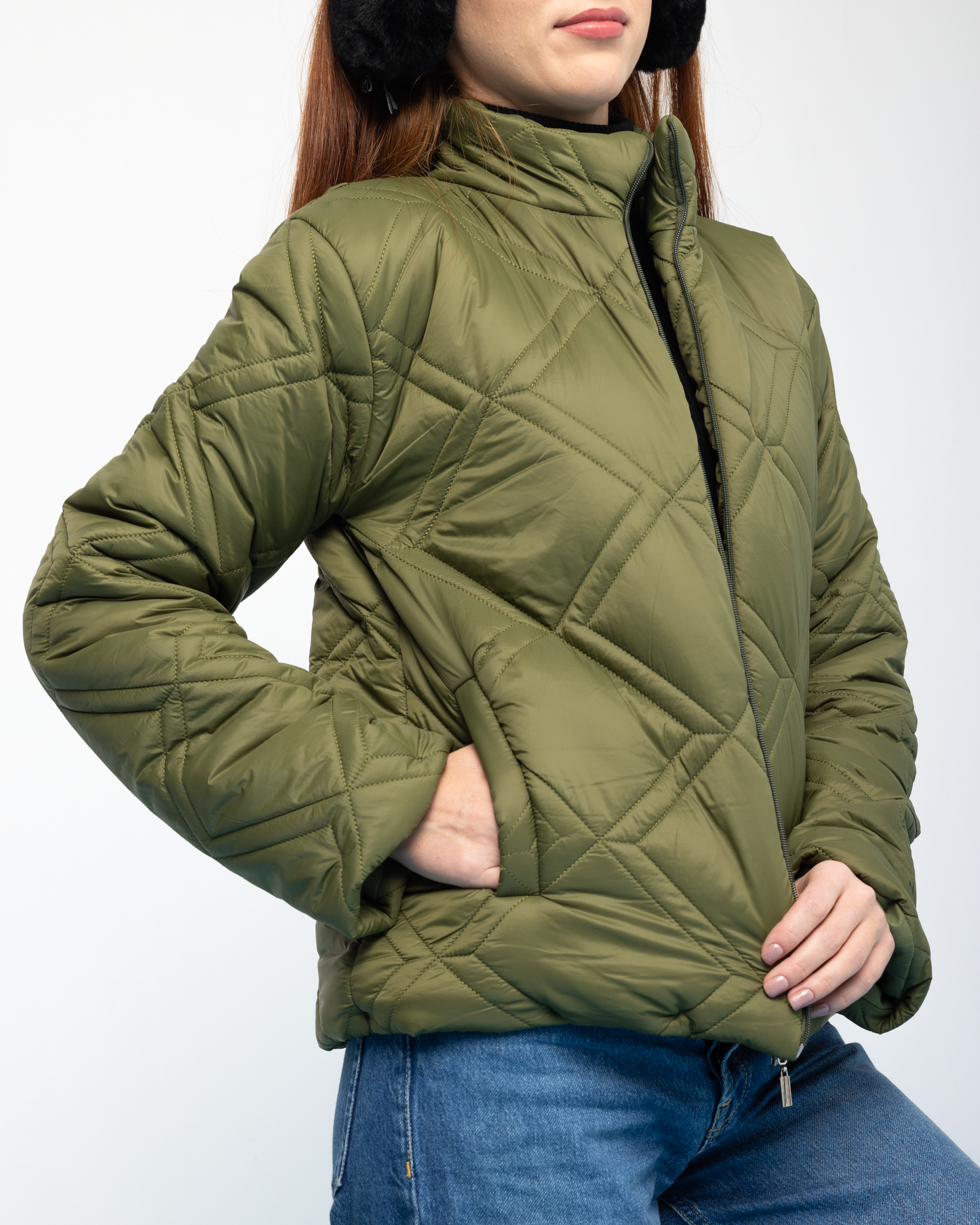 Puffer Jacket - Olive Green