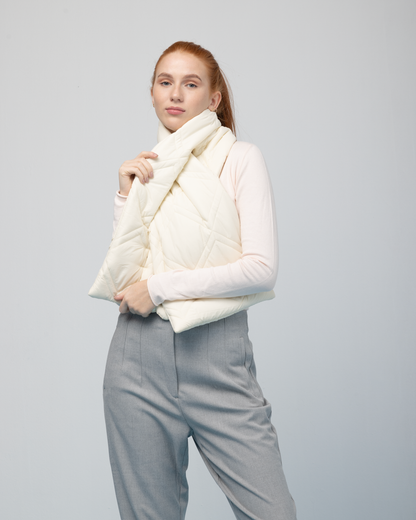 Puffer Scarf - White