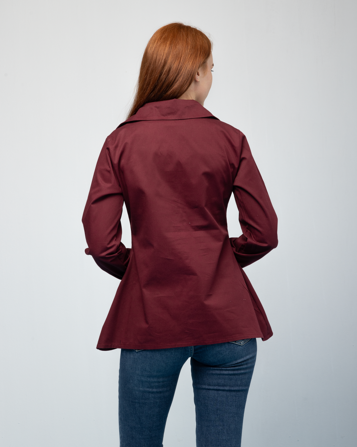 Cotton Shirt - Burgundy