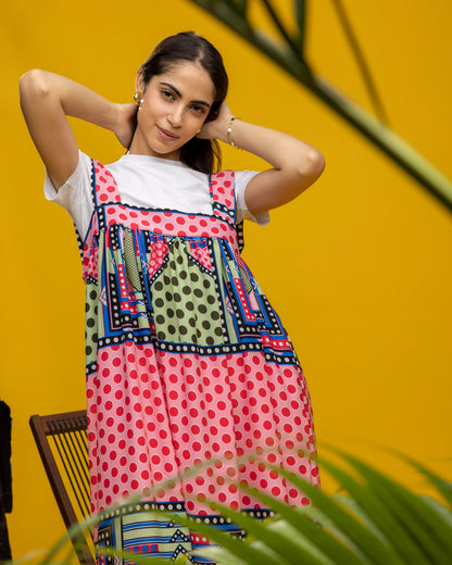 The Cielito Jumpsuit - Pinks and Greens Mix Pattern