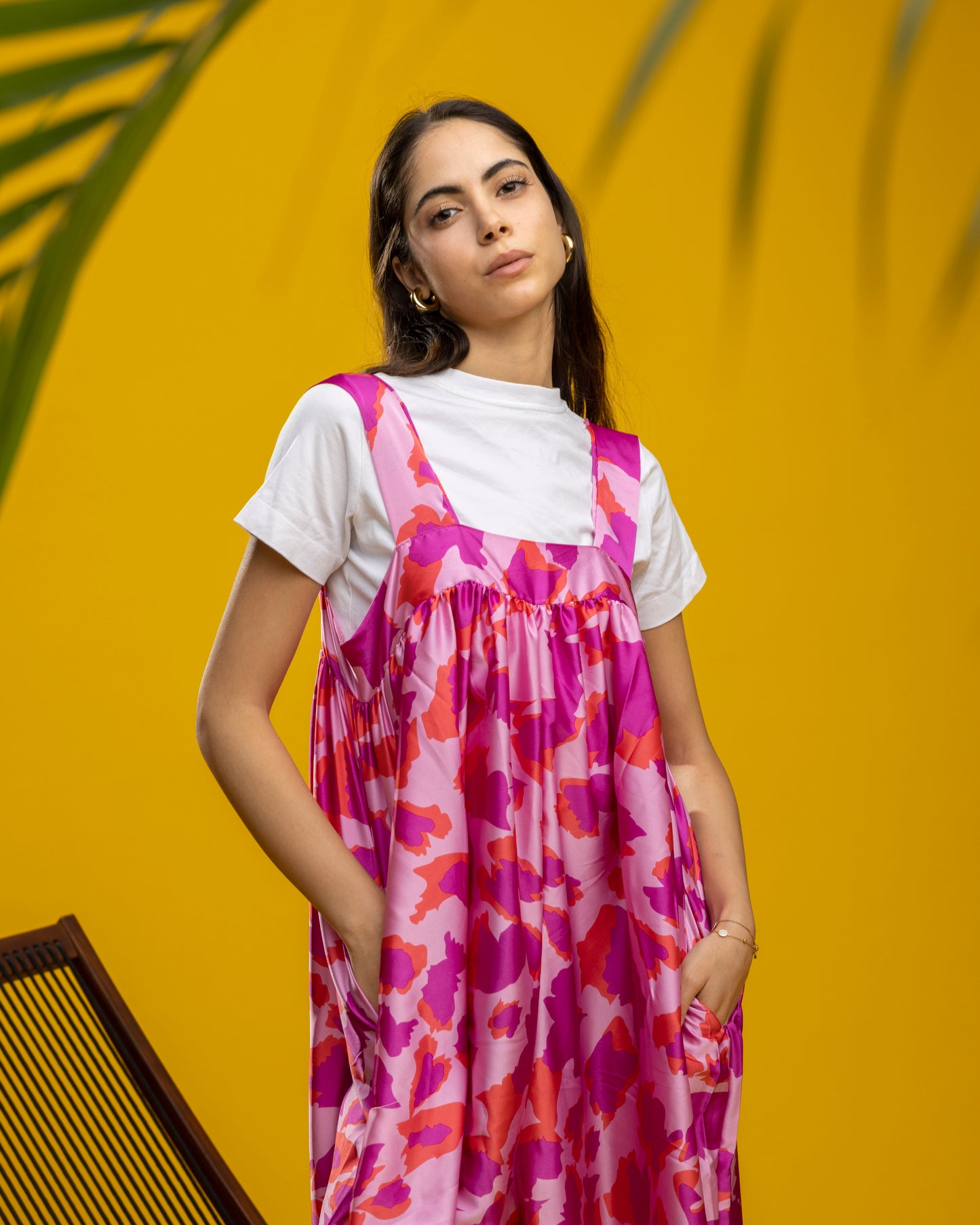 The Cielito Jumpsuit - Fuchsia Pattern