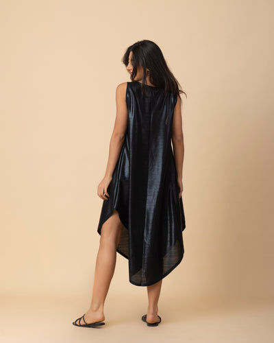 Flowy Dress - Shiny Black