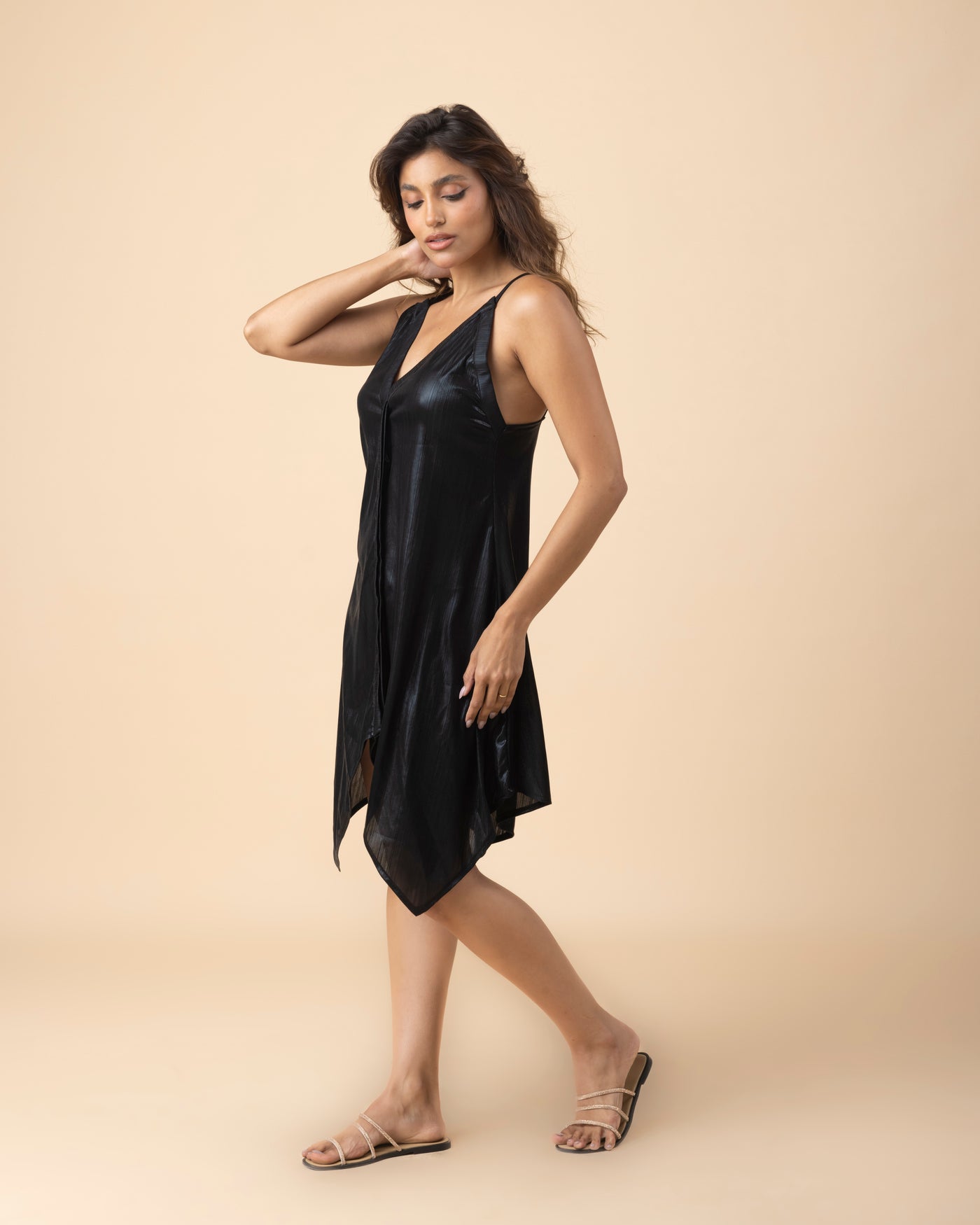 Sea Side Dress - Shiny Black