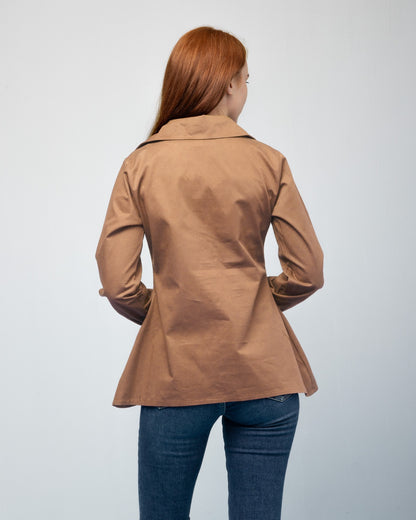 Cotton Shirt - Caramel Brown