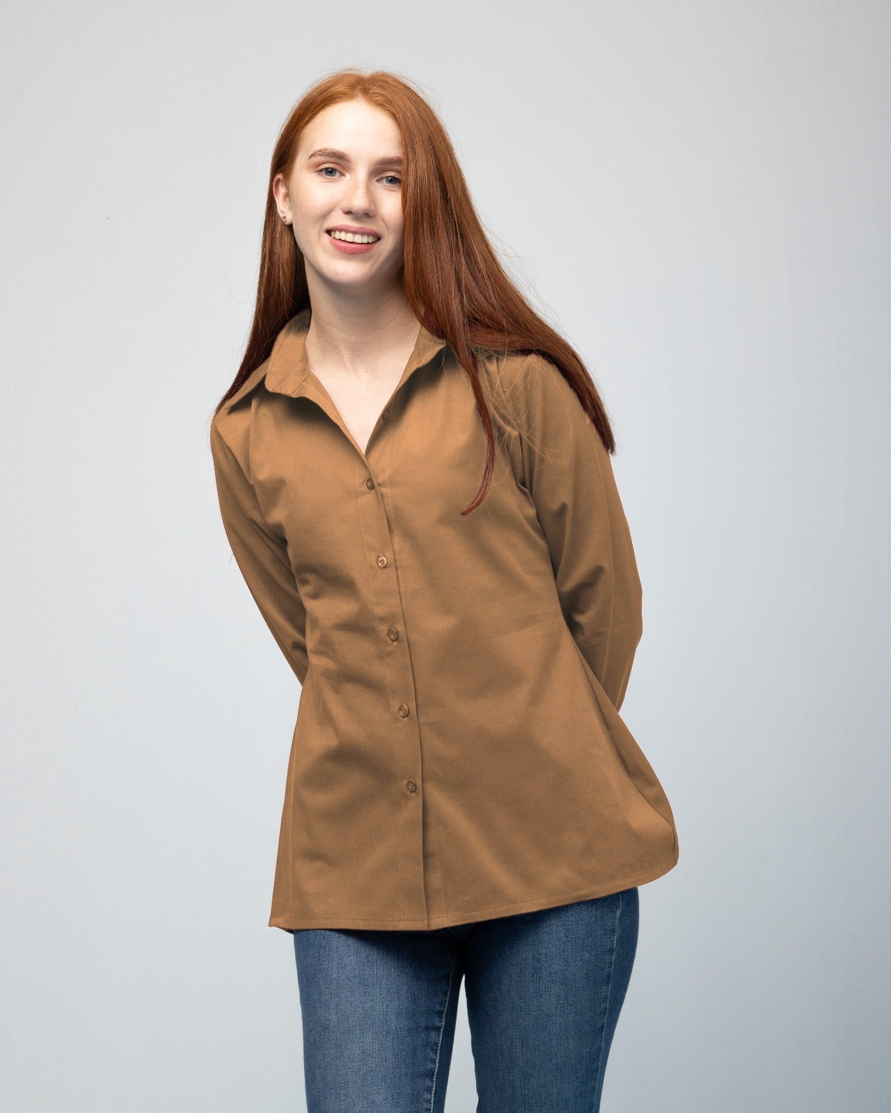 Cotton Shirt - Caramel Brown